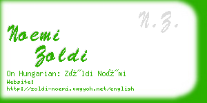 noemi zoldi business card